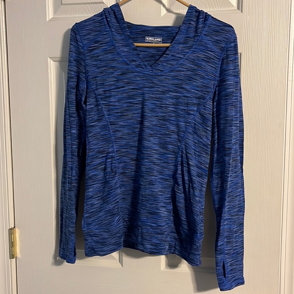 Kirkland Signature blue lightweight long sleeve hoodie